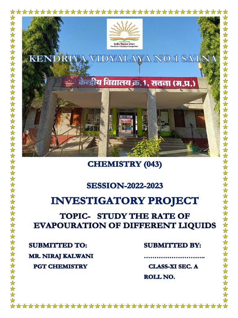 Rate of Evapouration of Different Liquids | PDF | Evaporation | Liquids
