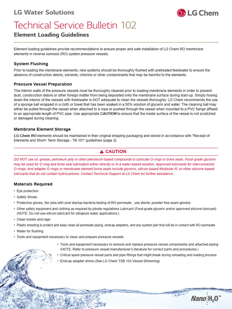TSB 102-Element Loading Guidelines | PDF | Membrane | Materials