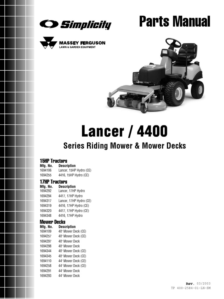 Simpli Lancer 1694317 | PDF | Axle | Screw