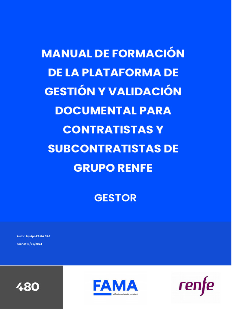 Manual CAE para Contratistas RENFE | PDF | Ventana (informática ...