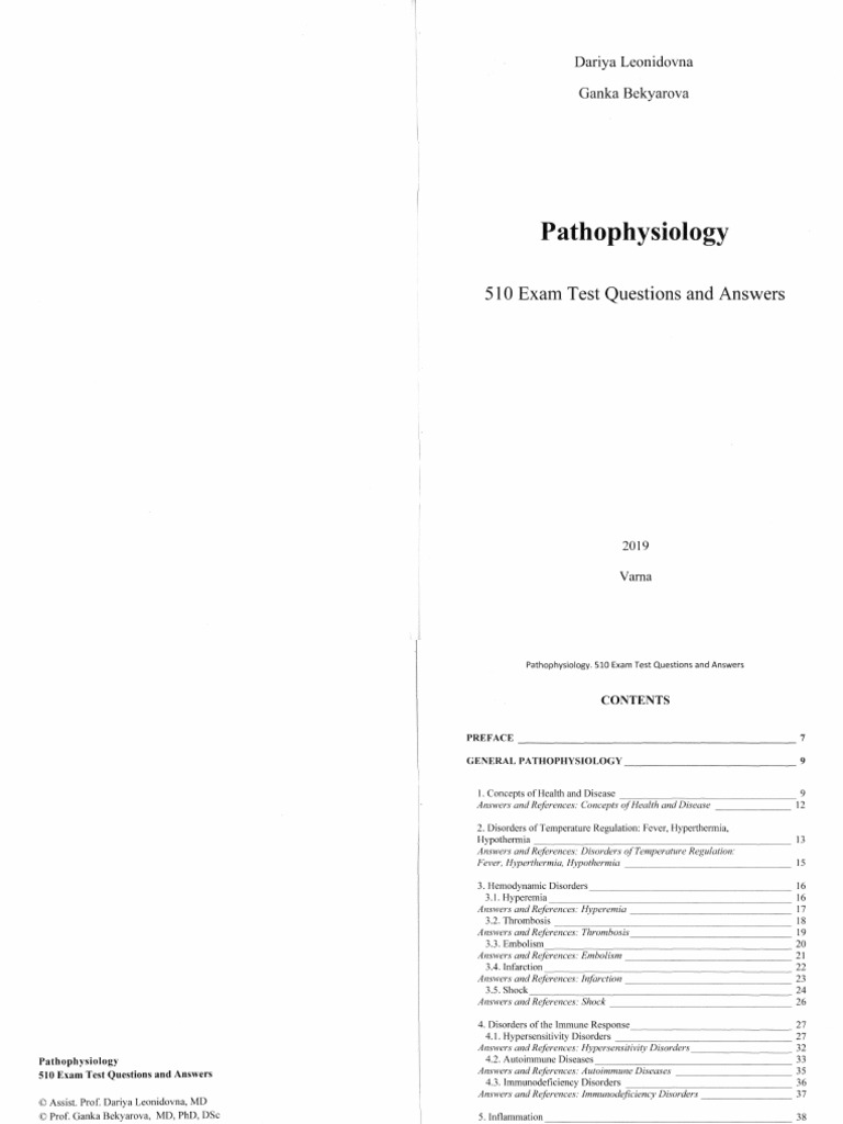 PATHOPHYSIOLOGY 510 EXAM TEST QUESTIONS AND ANSWERS PDF Thrombosis