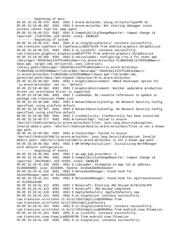 Android App Debugging Logs Analysis | PDF | Operating System Technology ...