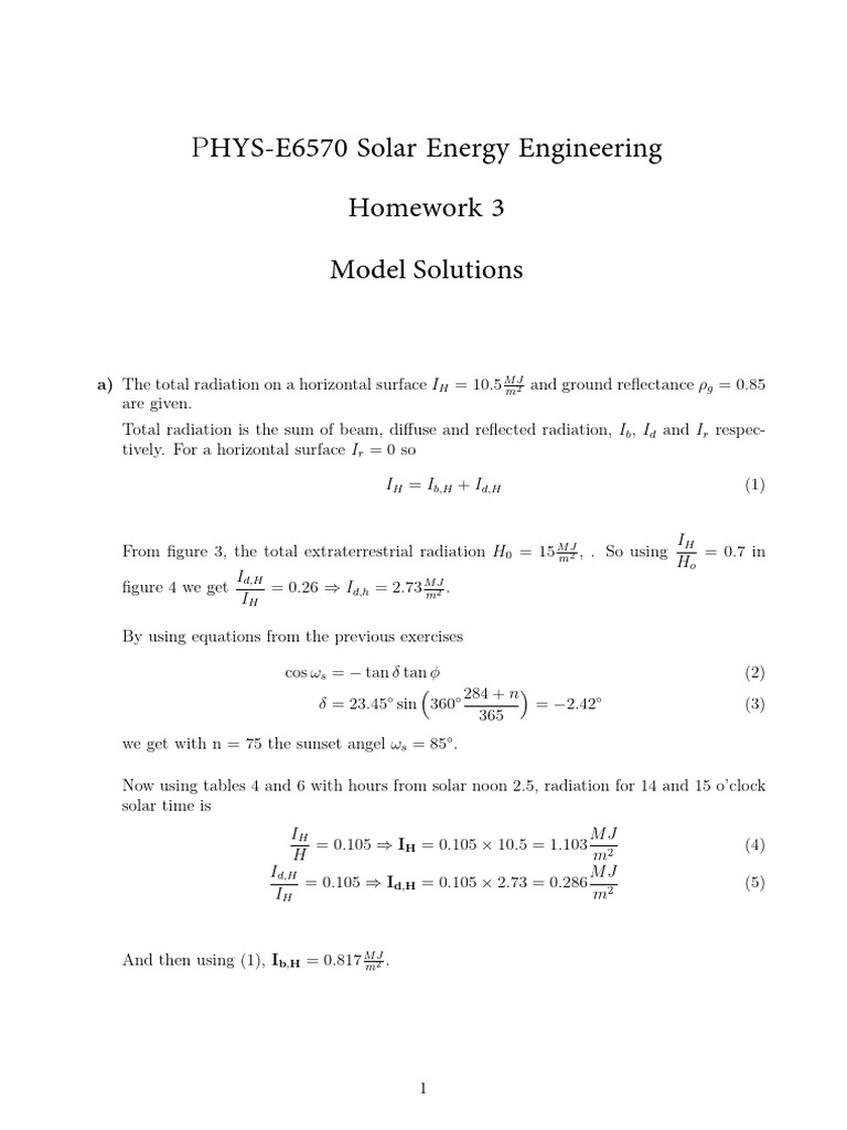 Homework 3 - Model Solution | PDF | Physical Sciences | Physics
