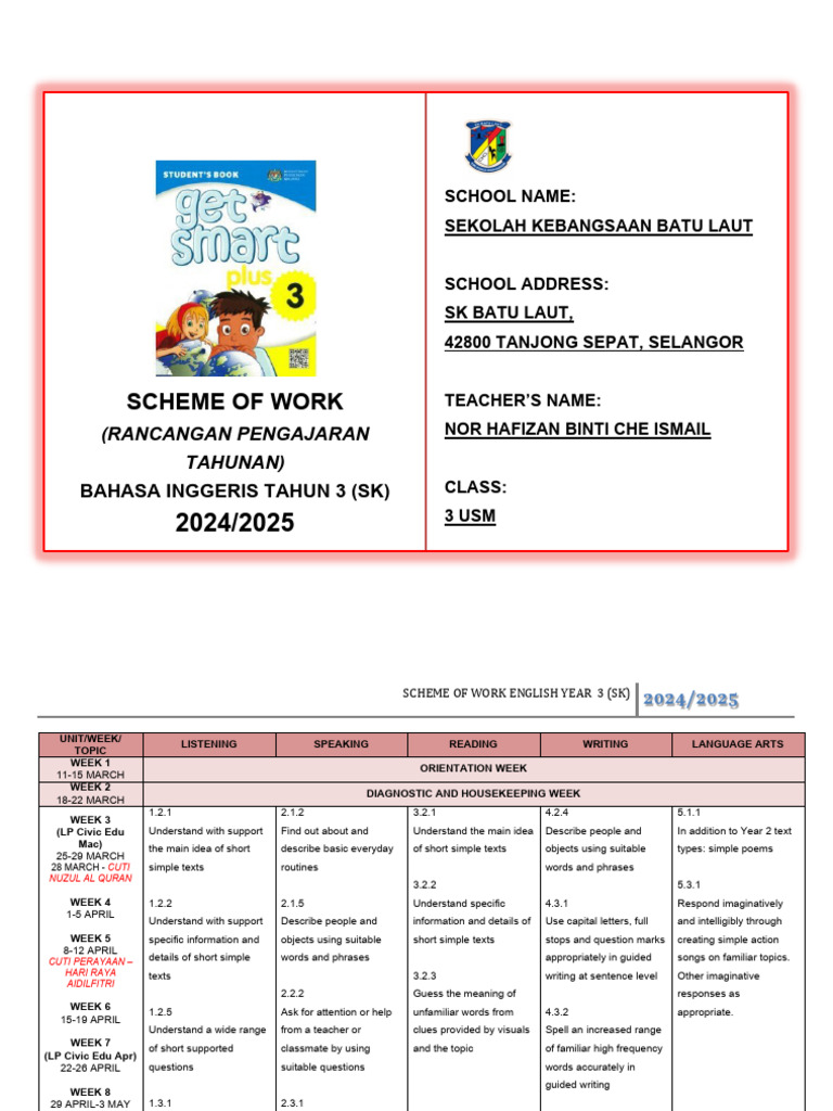 Sow year 3 english 2024 2025 pdf english language word