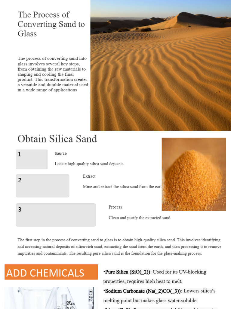 The Process of Converting Sand To Glass Download Free PDF Glasses Silicon Dioxide
