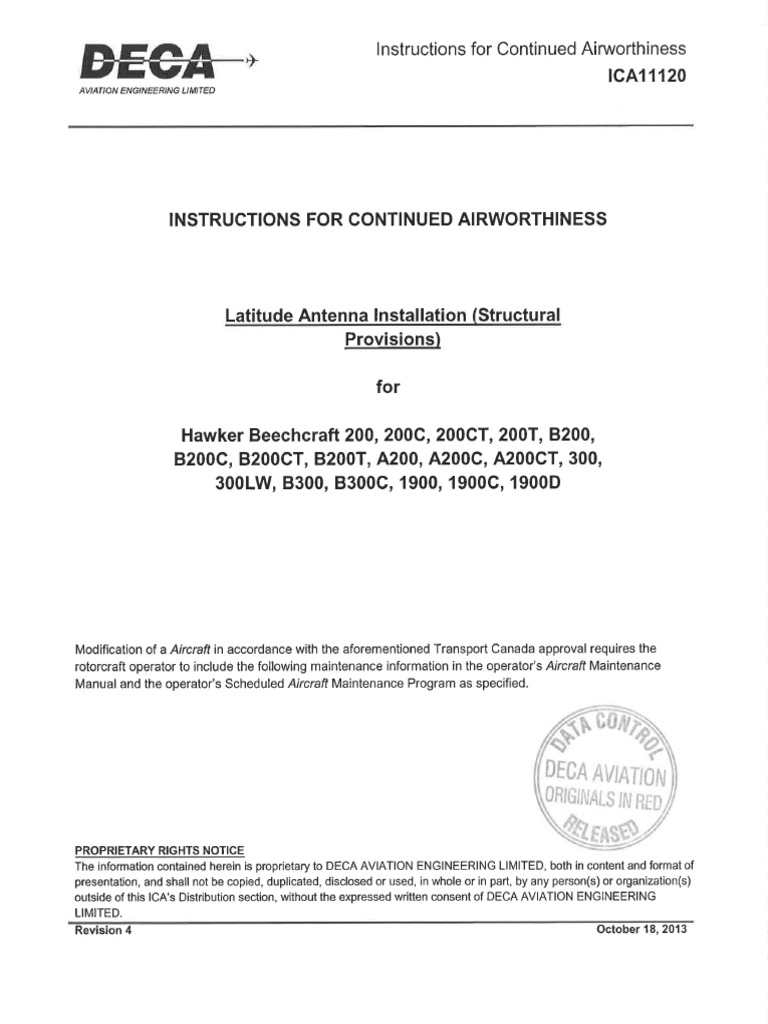 ICA11120 Rev 4 Deca Released | PDF | Aviation | Aircraft
