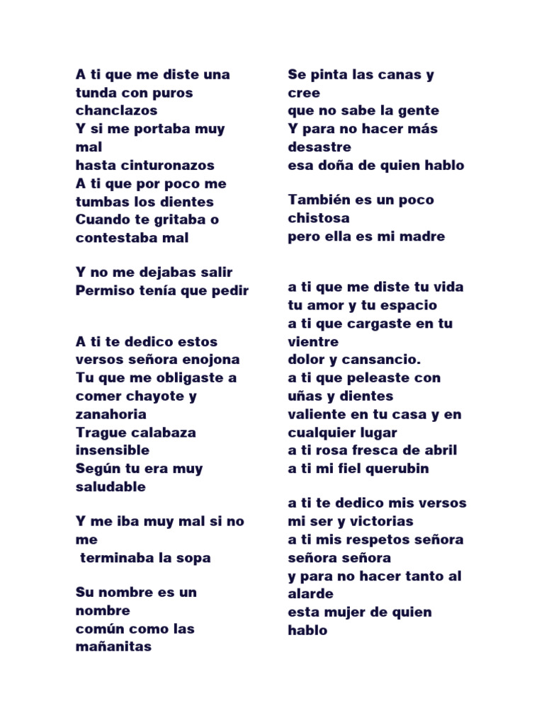 Homenaje Poético a Mamá | PDF