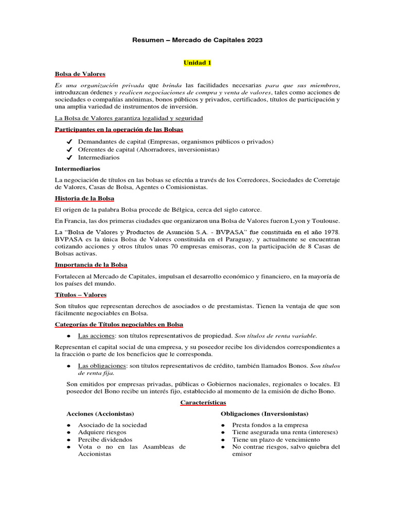 Guía del Mercado de Capitales 2023 | PDF | Bolsa | Bancos