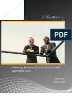 Delivering Business-Critical Solutions With Share Point 2010 TDM