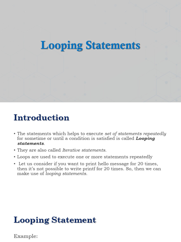 Looping Statements Programming | PDF | Control Flow | Software Development