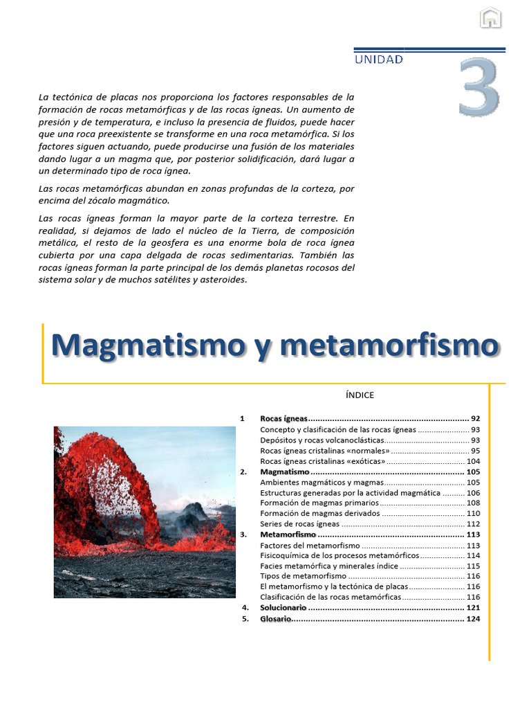 Magmatismo y Metamorfismo: Rocas Ígneas | PDF | Roca (geología) | Roca ...