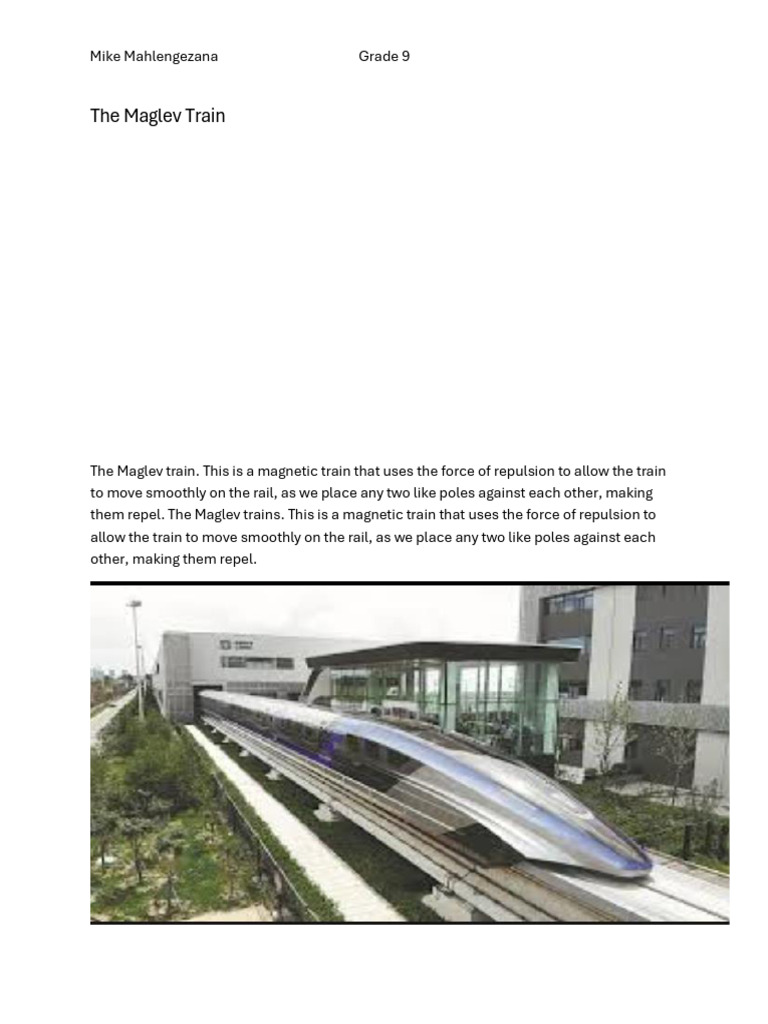 The Maglev Train | PDF