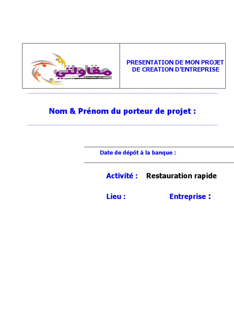 Exemple Business Plan Restauration Rapide Pdf Gratuit Business Plan Resto Rapide | PDF | Restaurants | Commercialisation