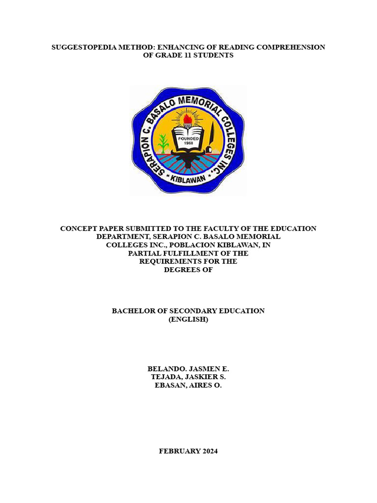 Suggestopedia Method for Grade 11 Reading | PDF | Reading Comprehension ...