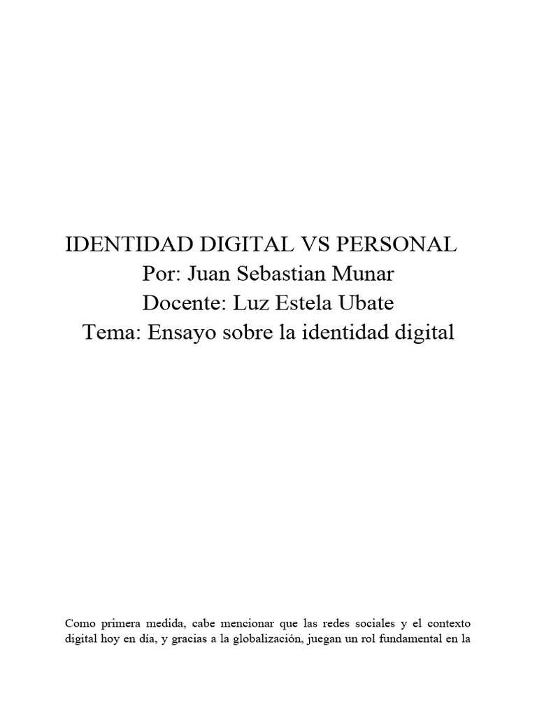 Identidad virtual vs identidad personal 2 descargar gratis pdf