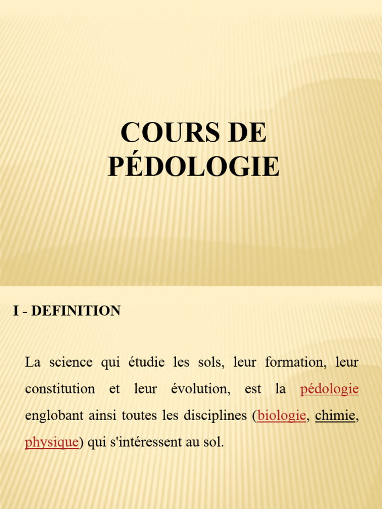 Introduction à la Pédologie et Formation des Sols | PDF | Sol ...
