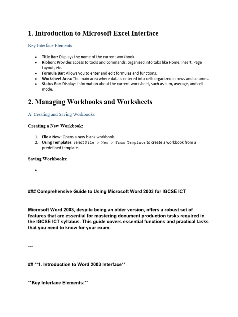 Microsoft Excel Interface Overview | PDF | Art | Computers