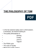Sessions 5 & 6 - The Philosophy of TQM