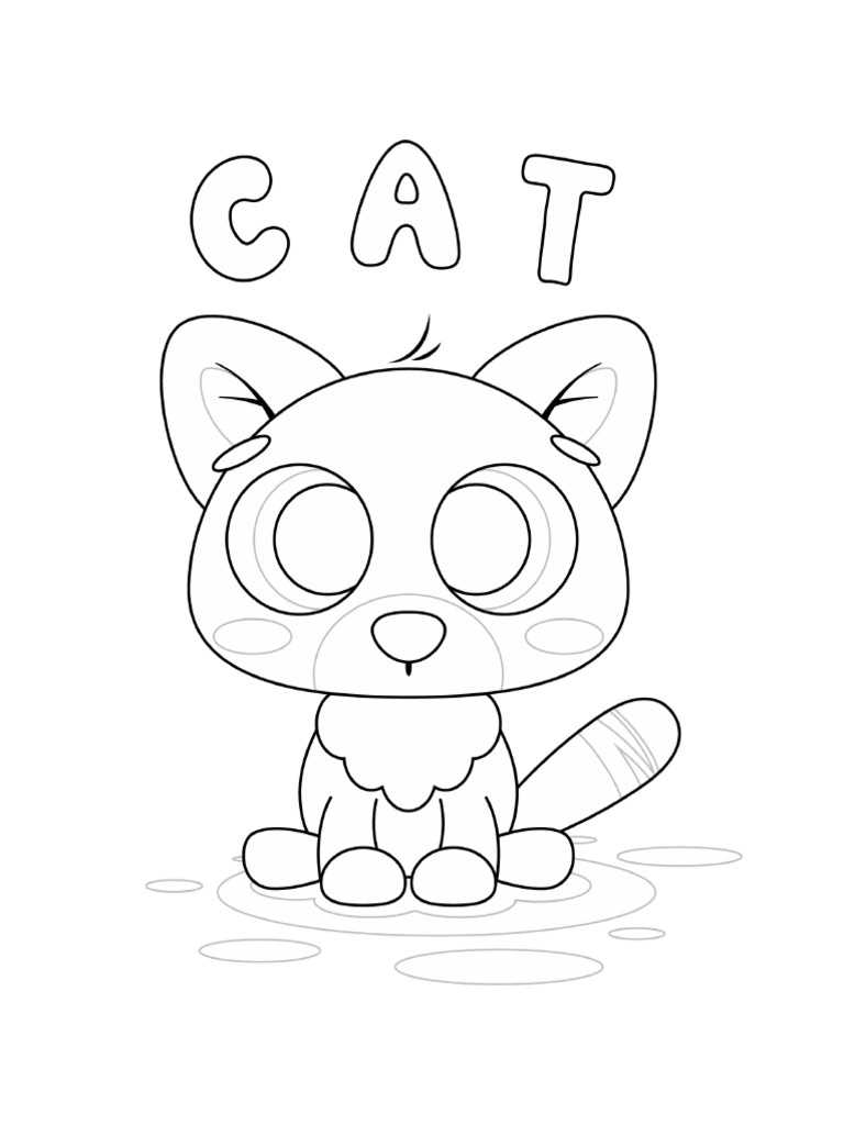 Cat Coloring PDF