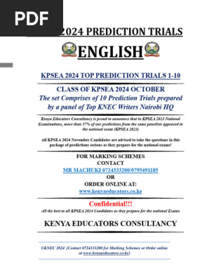 Eng Kpsea 2024 Top Prediction Trials