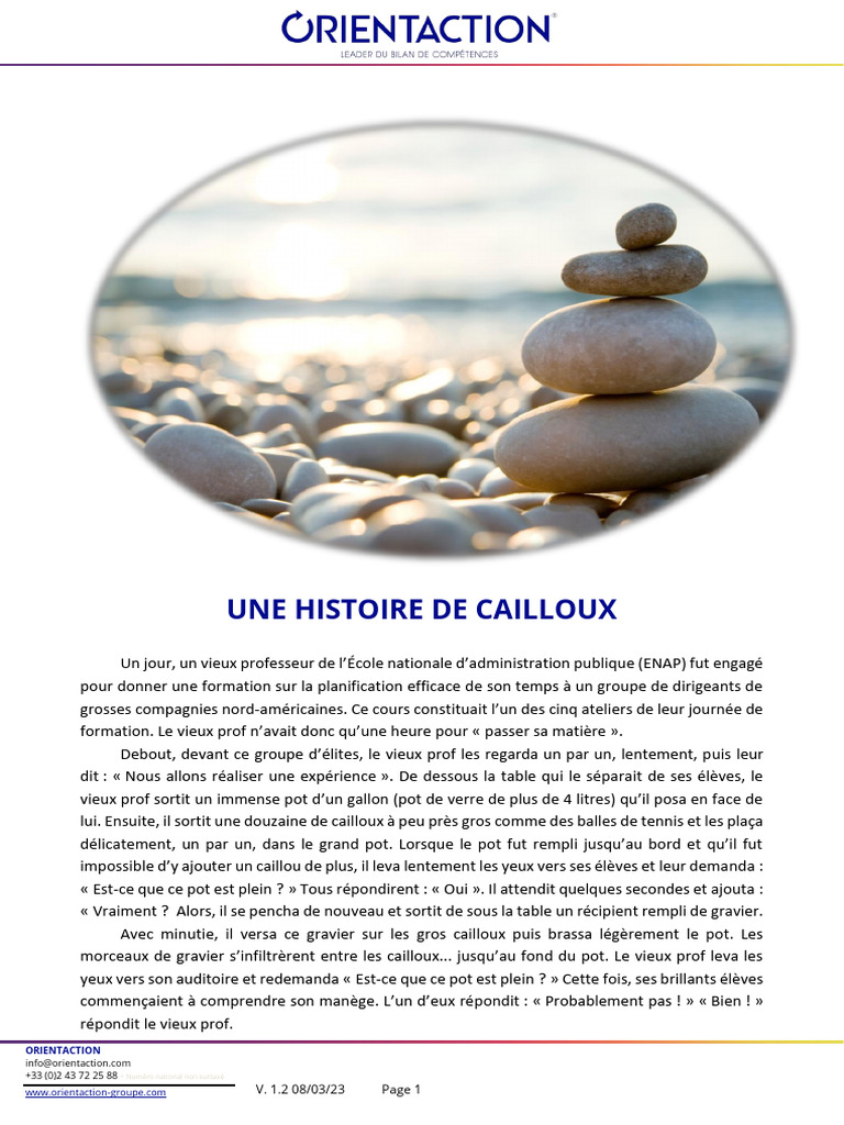 Une Histoire de Cailloux | PDF