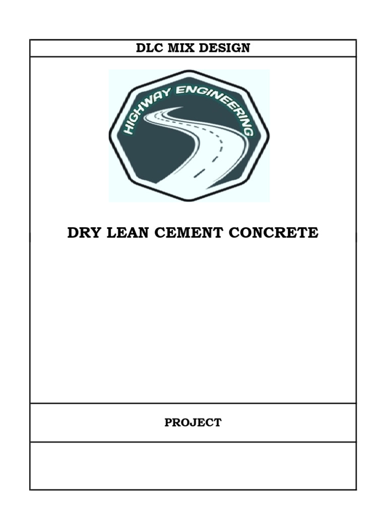 Dry Lean Concrete Mix Design Details | PDF | Concrete | Construction ...