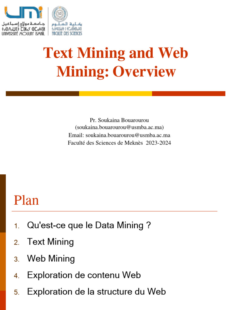1 Text Mining and Web Mining Overview | PDF | Minage des données | Internet