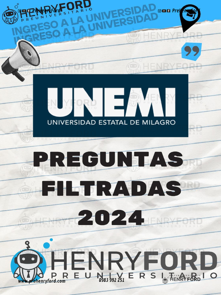 Preguntas Filtradas - Unemi. Educación | PDF