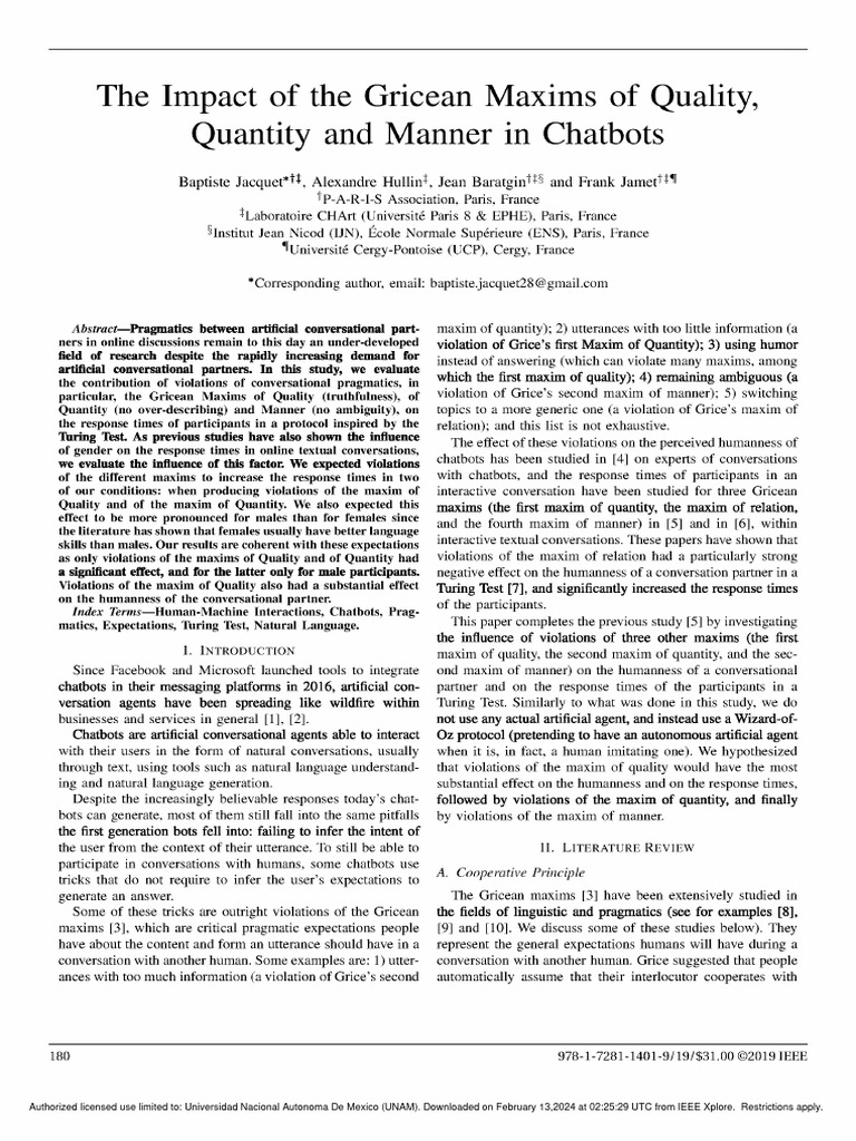 The Impact of The Gricean Maxims of Quality, Quantity and Manner in ...