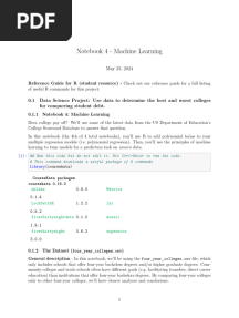  Notebook 4 - Machine Learning