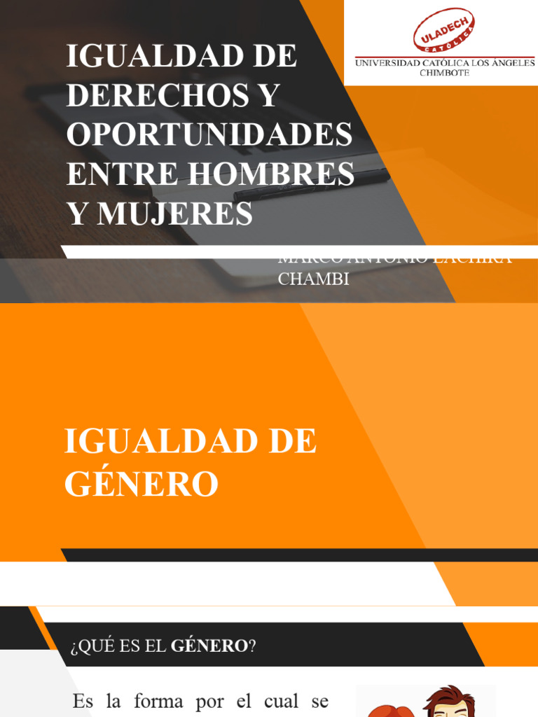 Igualdad de Derechos y Oportunidades Entre Hombres y Mujeres | PDF ...