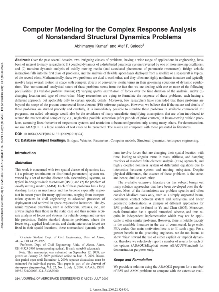 Nonstandard Dynamics in Structural Analysis | PDF | Finite Element ...