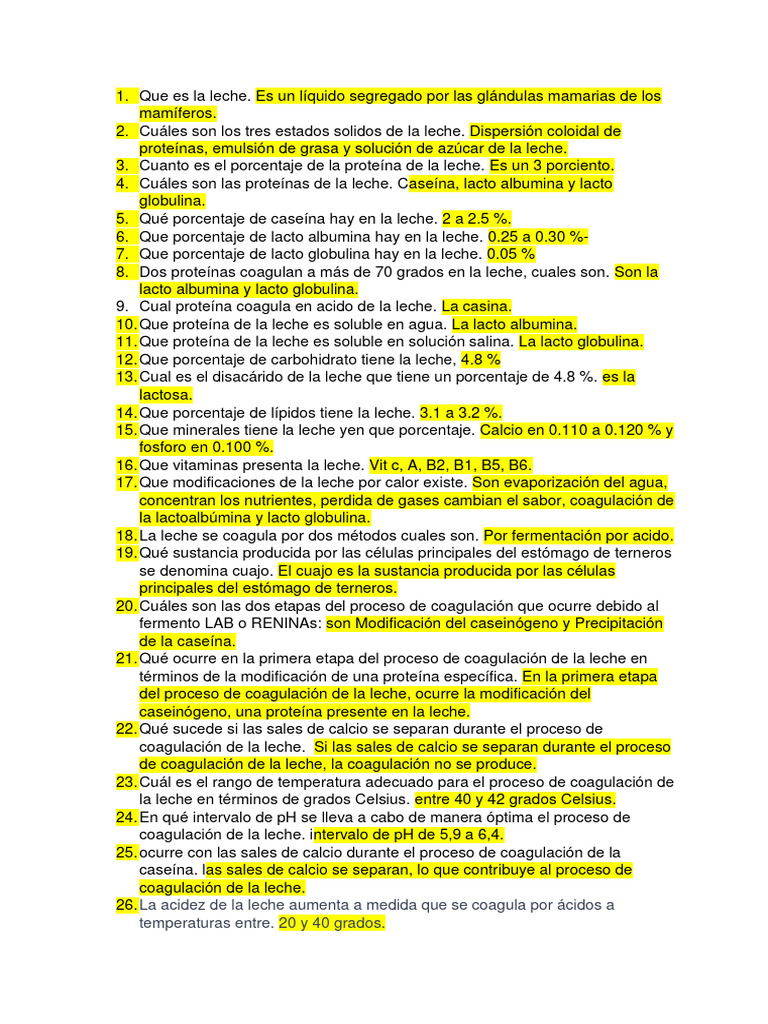 Composición y Coagulación de Leche y Huevo | PDF | Leche | Carne