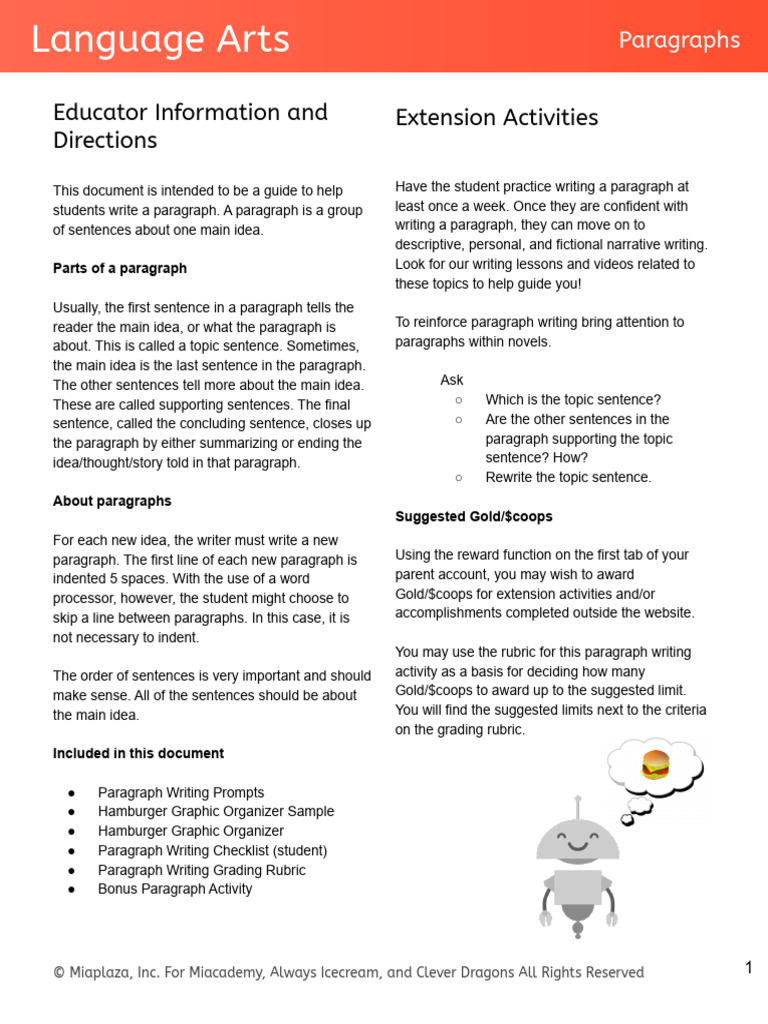 Paragraphs Student PDF | PDF | Paragraph | Writing