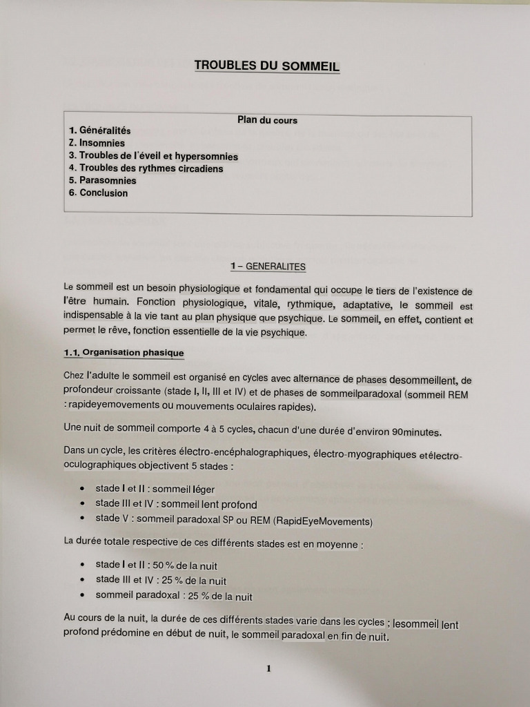 Insomnies : Types et Traitements | PDF | Insomnie | Sommeil