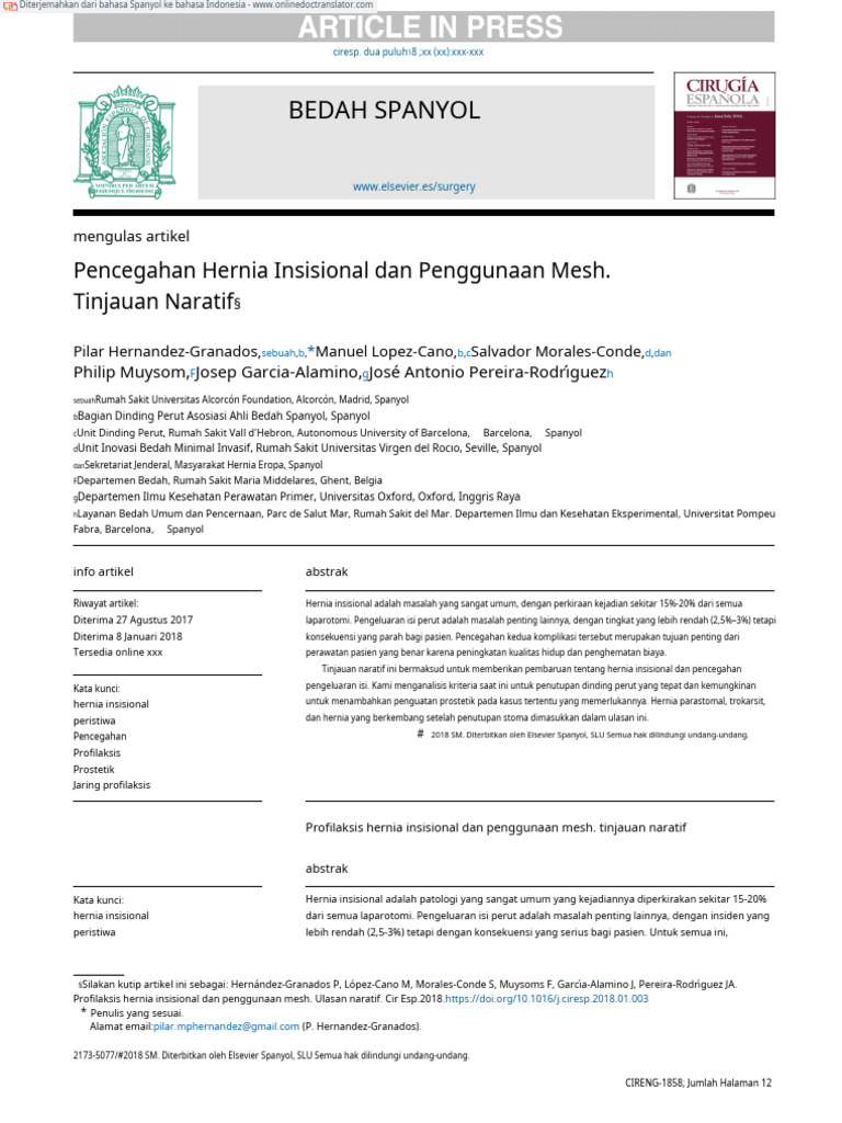 Hernia Reduction Pdf