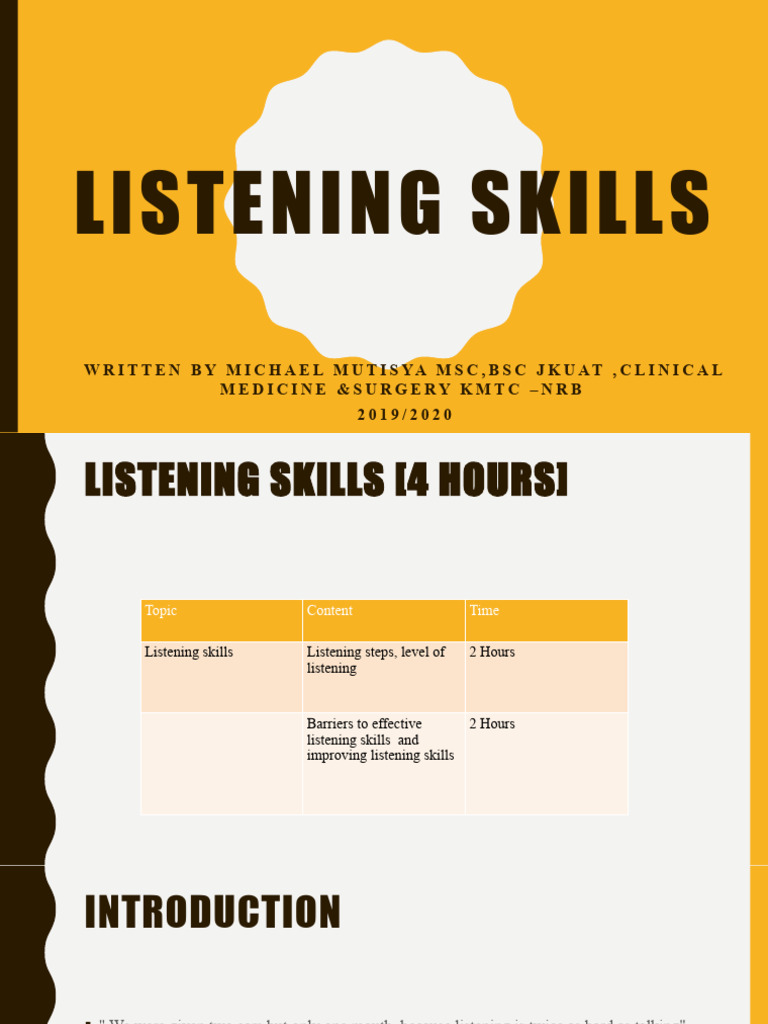 Mastering Effective Listening Skills | PDF | Attention | Thought