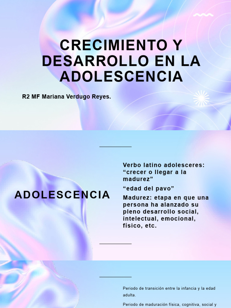 Control y Crecimiento en El Adolescente | PDF | Adolescencia | Pubertad