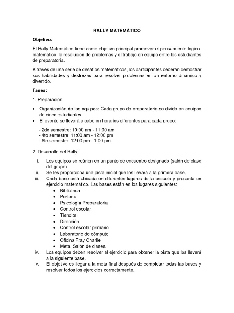 Rally Matemático | Descargar gratis PDF | Cognición