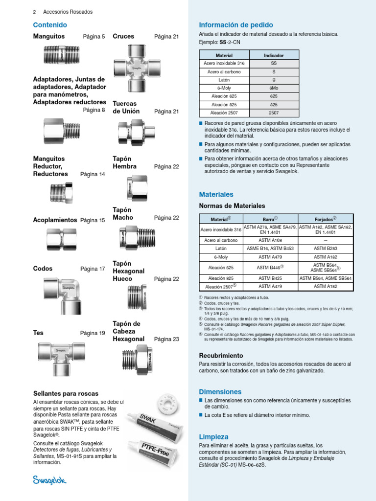 Accesorios Roscados de Acero Inoxidable | PDF | Aleación | Procesos ...