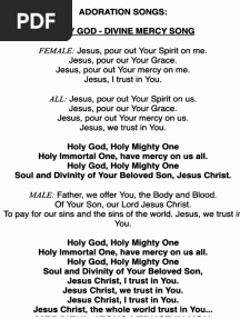 Holy God Divine Mercy Song