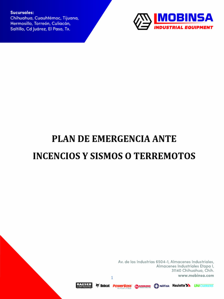 Plan de Emergencia: Incendios y Sismos | PDF | Temblores | Seguridad ...