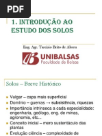1. Introdução ao Estudo dos Solos