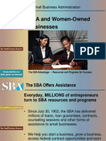 SBA and Women-Owned Businesses