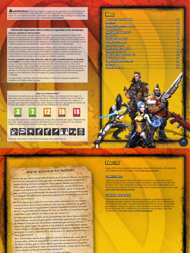 BL2 360 Manual Spa | PDF | Xbox | Epilepsia