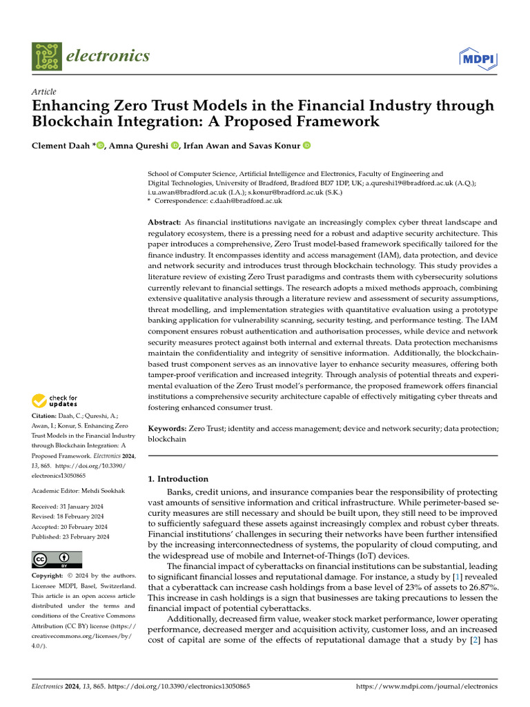 Enhancing Zero Trust Models In Pdf Security Computer Security
