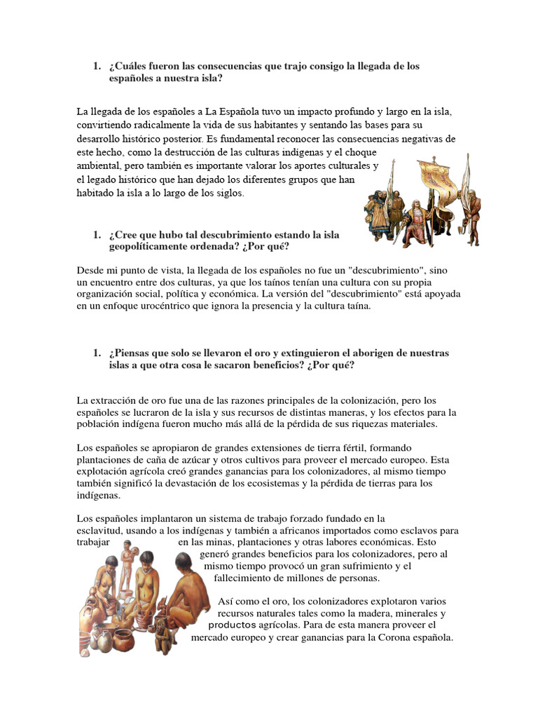 Impacto de la llegada española a La Española | PDF | Haití | República ...