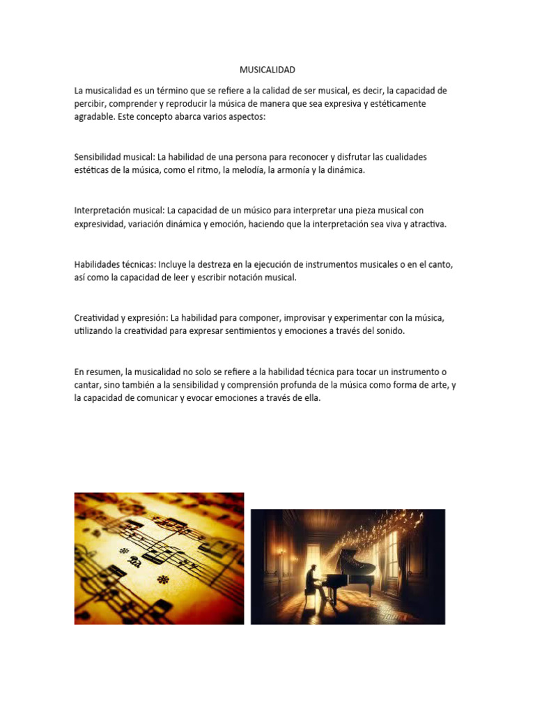 MUSICALIDAD | PDF | Ritmo | Melodía
