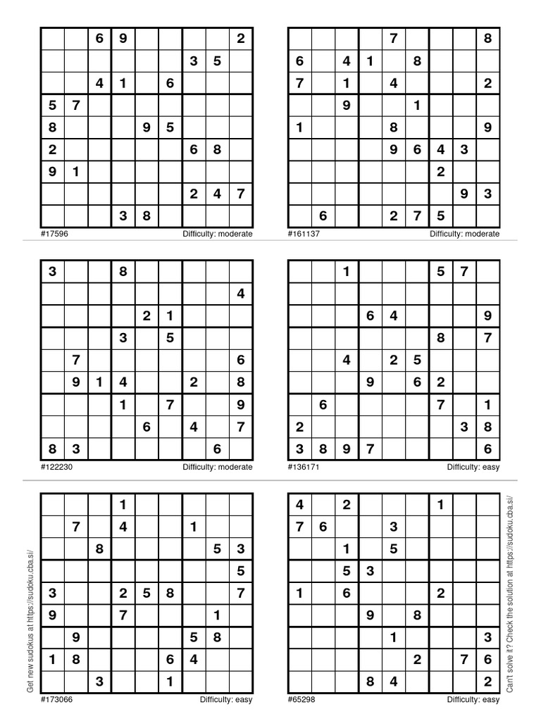 Sudoku - 20240602 Menengah Rendah | PDF