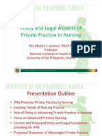 PLEN 3 Policy and Legal Aspects of Private Practice in Nursing